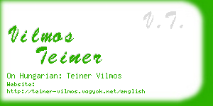 vilmos teiner business card